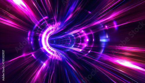 Futuristic Neon Swirl - High-Energy Ruby Amethyst Spiral Wallpaper
 photo