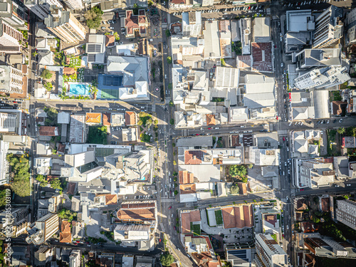 Imagem aérea em 2d da cidade Bento Gonçalves no Rio Grande do Sul. 