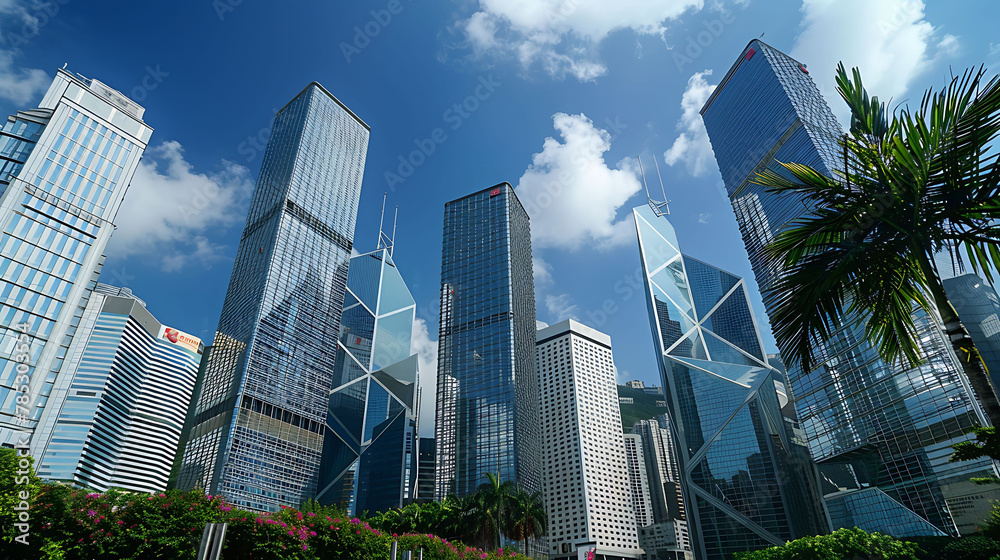 Modern skyscraper in the heart of a metropolitan city Modern skyscraper in the heart of a metropolitan city