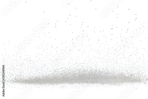Whimsical Snowfall: A Flurry of Tiny White Dots on a Blank Canvas. On a White or Clear Surface PNG Transparent Background.