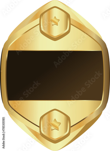 Luxury golden badge shield