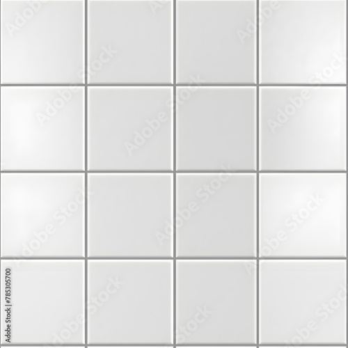 White tile wall checkered background. Ceramic wall and floor tiles mosaic background