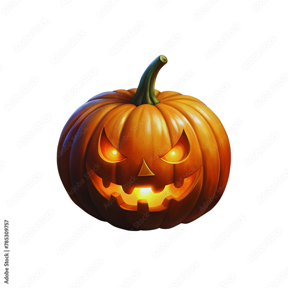 Yellow pumpkin and haloween pumpkin illustration png.