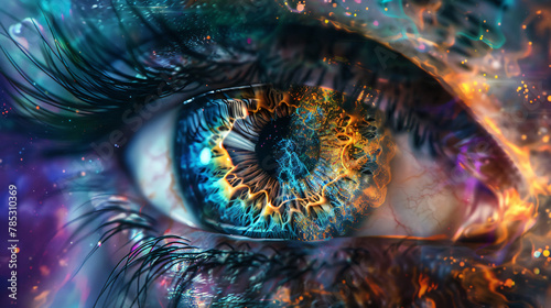Colorful fantasy eye