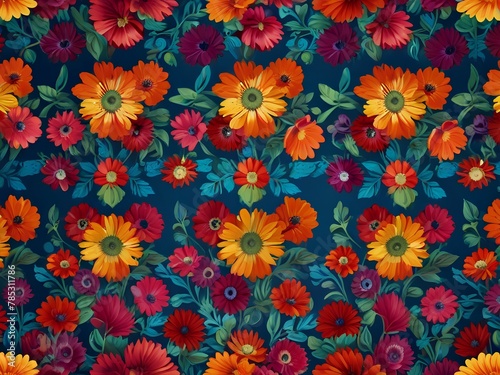 colorful flowers background