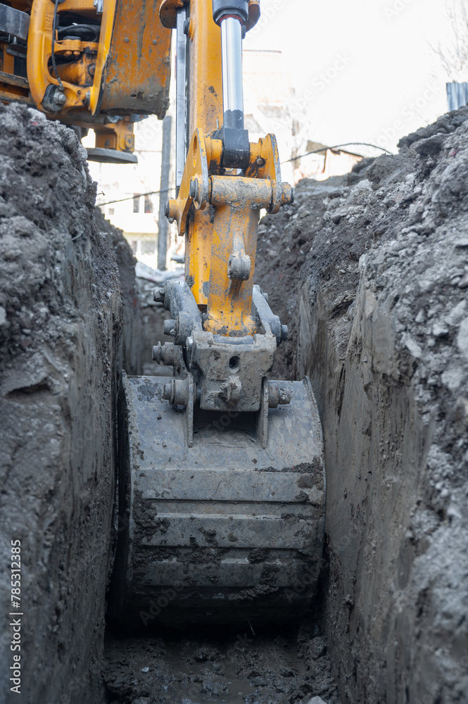 Ukraine. Construction of a fortification line of defense to successfully repel Russian invaders from Ukraine