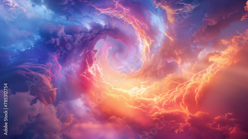 Colorful swirling dreams. Cloud background 