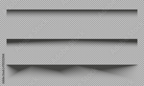 A set of shadows in the form of lines. The set contains three shadows.