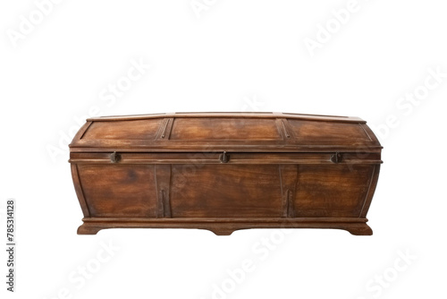 Majestic Wooden Trunk Sits Gracefully on Pure White Canvas. On a White or Clear Surface PNG Transparent Background.