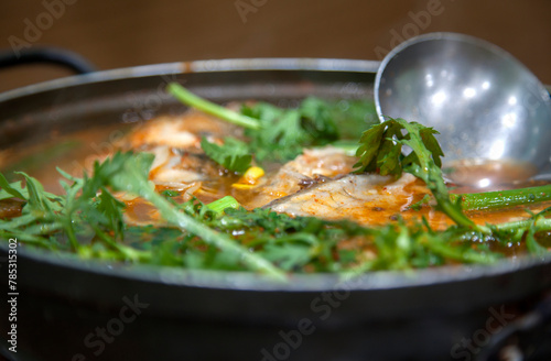 View of the spicy fish stew photo