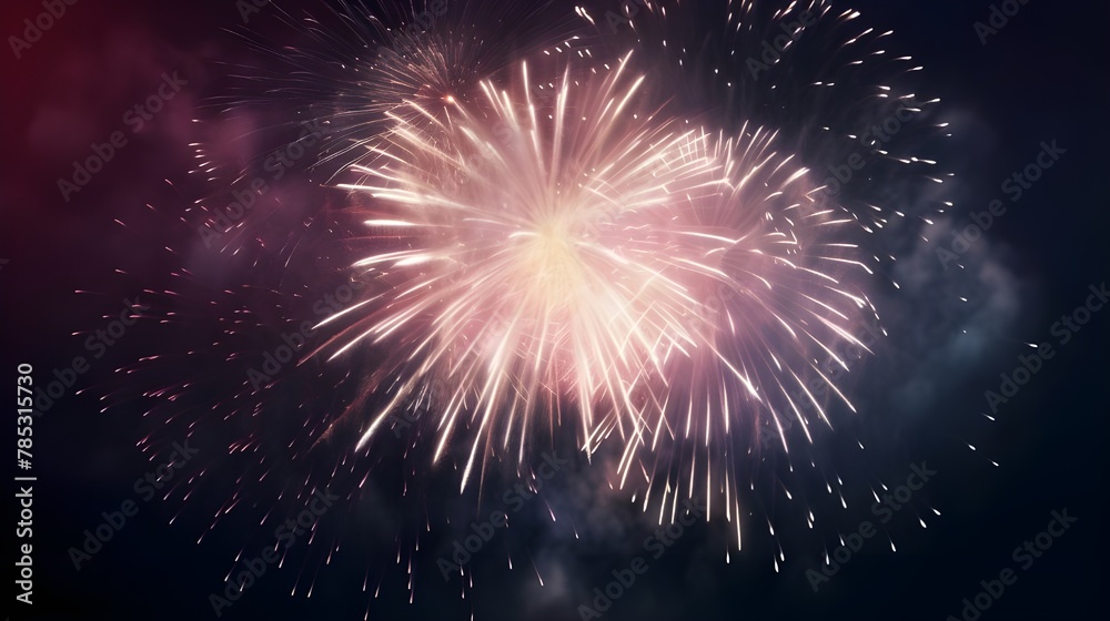 Fototapeta premium Fireworks' brilliance in the New Year's celebration 