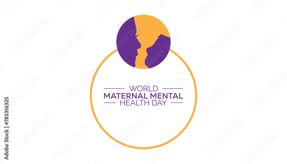 Obraz premium World Maternal Mental Health Day observed every year in May. Template for background, banner, card, poster with text inscription.