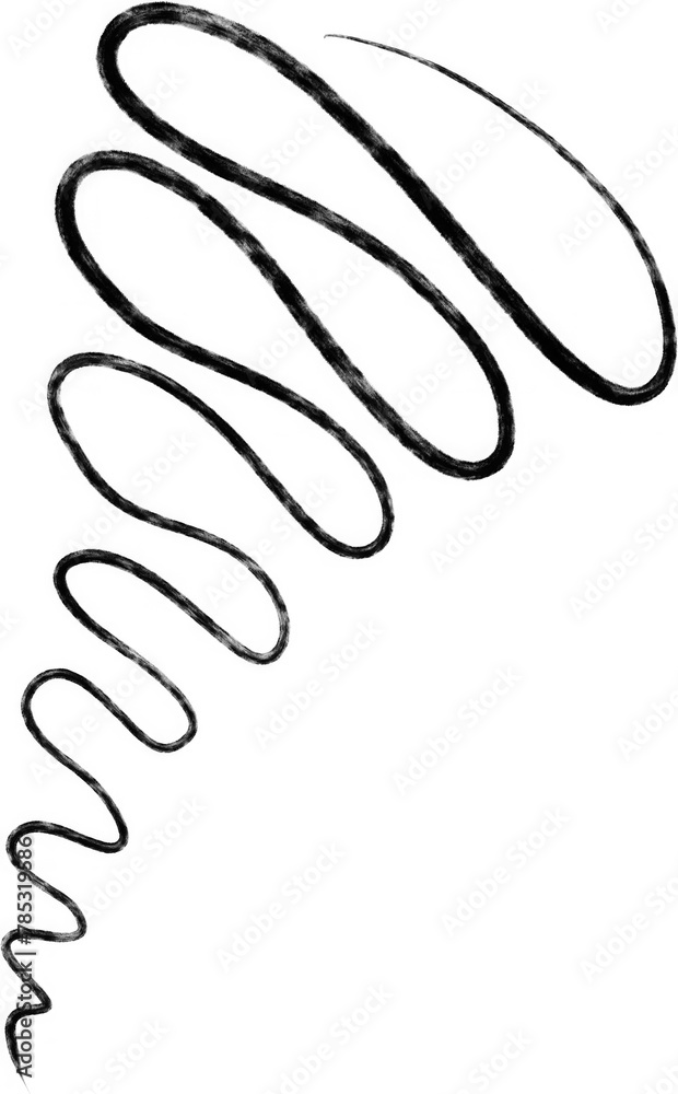 Fototapeta premium PNG Handdrawn Abstract Liner Scribbles 