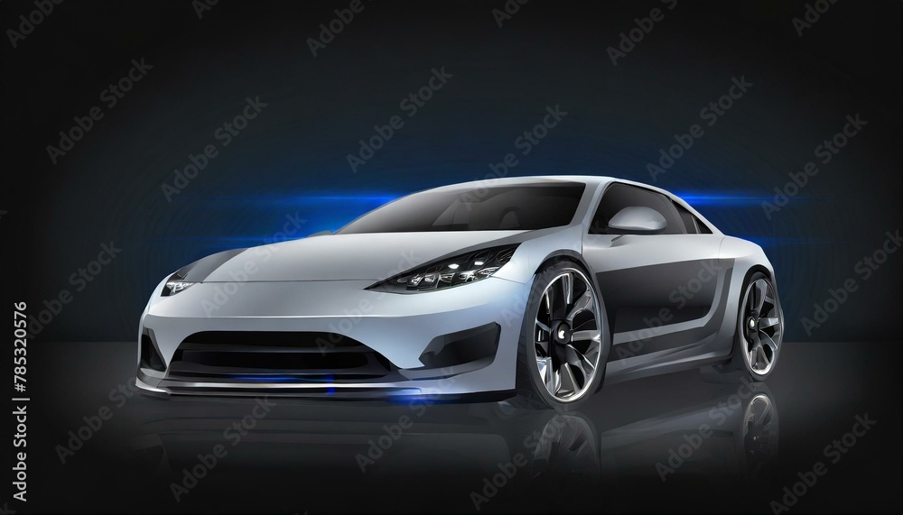 Timeless Beauty: Expensive Car in Darkened Space Timeless Beauty: Expensive Car in Darkened Space