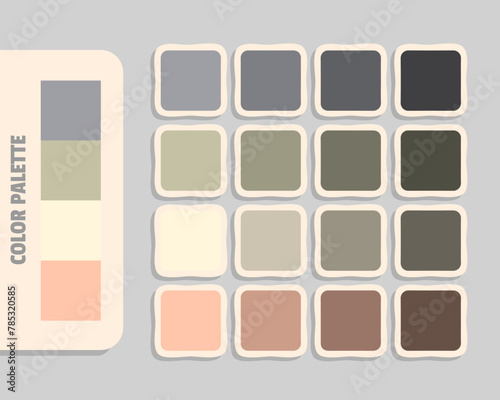 darkgray silver cornsilk peachpuff color palette, rgb colors matching, harmonious colours catalog