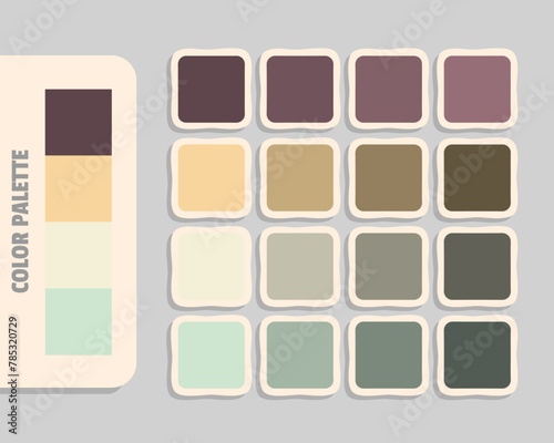darkolivegreen navajowhite beige lightgray color palette, rgb colors matching, harmonious colours catalog