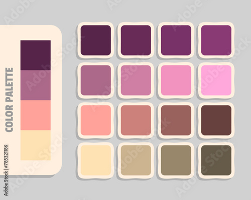 darkslategray rosybrown lightsalmon moccasin color palette, rgb colors matching, harmonious colours catalog