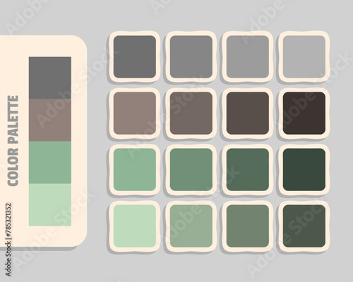 dimgray gray darkseagreen silver color palette, rgb colors matching, harmonious colours catalog