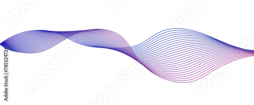 Abstract wavy lines flowing smooth curve 