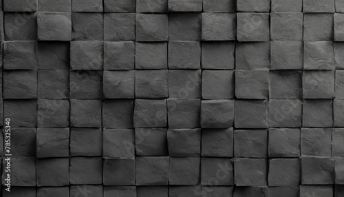 Gray Concrete Mockup  wall with stone blocks for product design. Copy space.