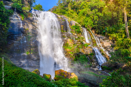 Wachirathan waterfall at Doi Inthanon National Park, chiang mai, Thailand 