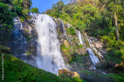 Wachirathan waterfall at Doi Inthanon National Park  chiang mai  Thailand 