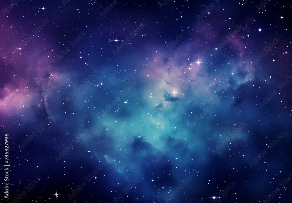 Abstract night sky with glitter sparkle stars AI-generated Image