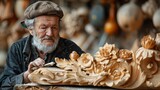  woodcarver in action