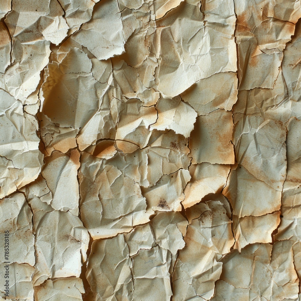 Close Up of Rock Wall With Peeling Paint