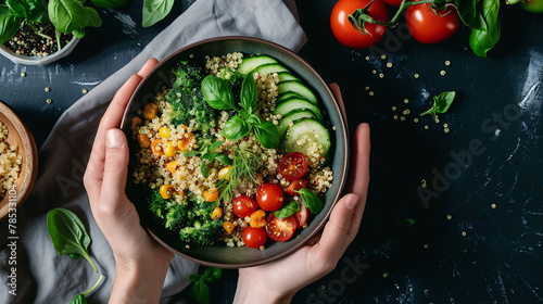 Delicious vegan Quinoa Food Photo