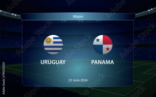 Uruguay vs Panama. America soccer tournament 2024