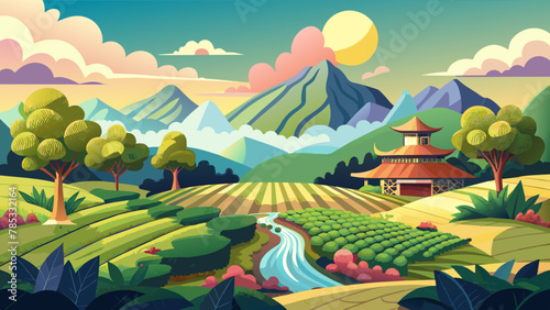 a-tea-garden-full-of-mountains-and-fields--with-ri