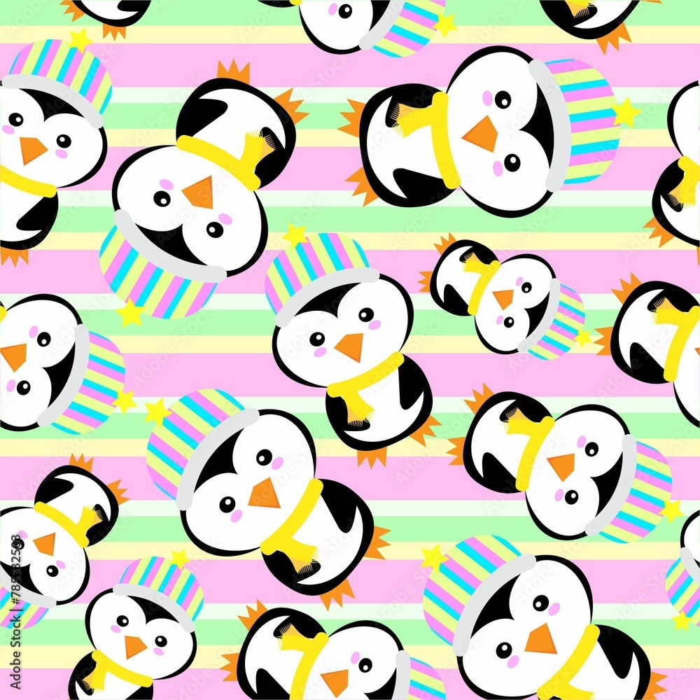 Penguin Pattern Background