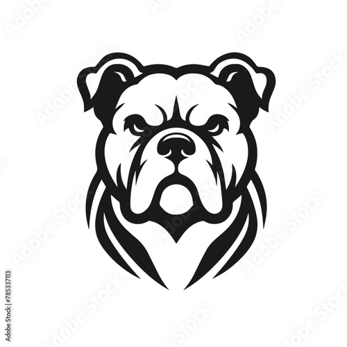 Cute dog illustration vector silhouette on white background