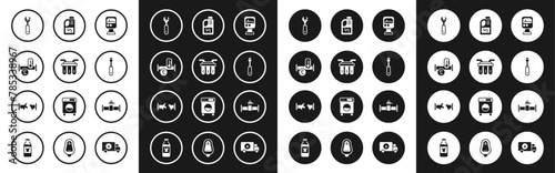 Set Pressure water meter, Water filter, Industry metallic pipe, Wrench spanner, Screwdriver, Drain cleaner bottle, and valve and Broken icon. Vector