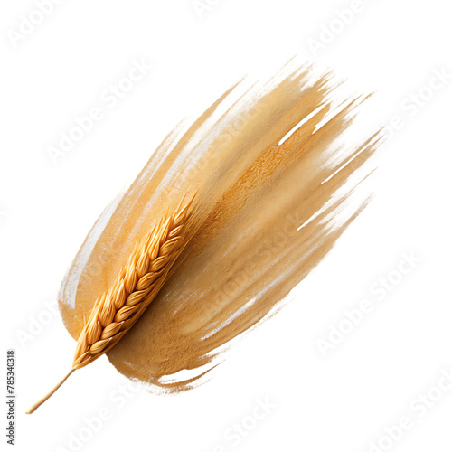 Wheat isolated on transparent background photo