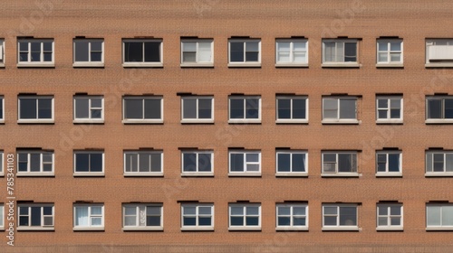 Urban Apartment Building Facade with Varied Windows