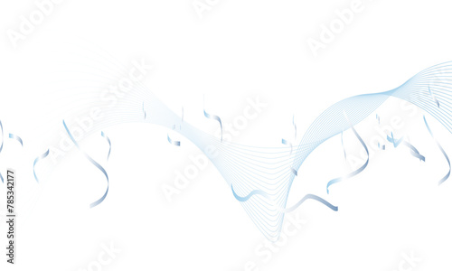 Digital futuristic technology concept banner background. Wave business curve lines on transparent background. Abstract wavy ocean line and future technology  business  voice  sound  music  poster  ban