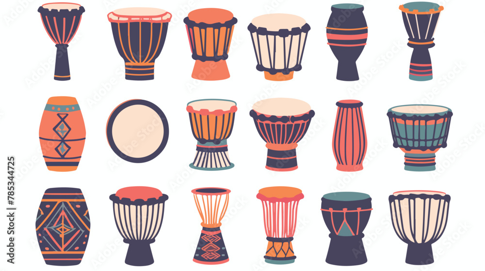 Drum vector icon. drum play collection filled icons flat