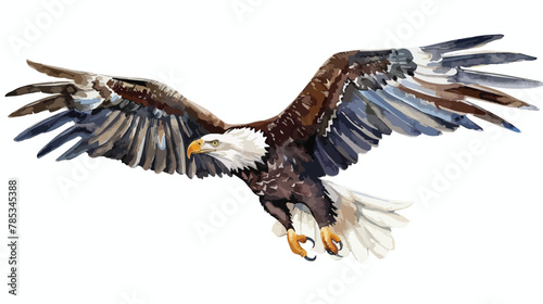 Eagle Bird Drawing Watercolor Vector art Vector illustration © Rover
