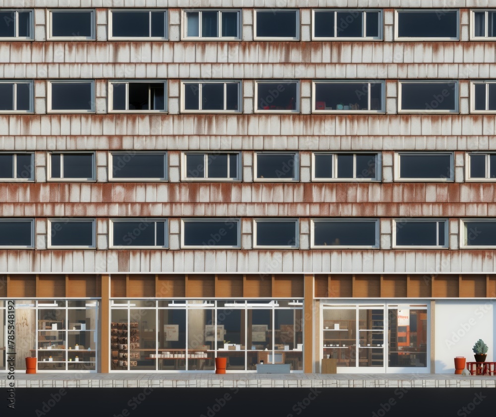 The facade of an apartment building