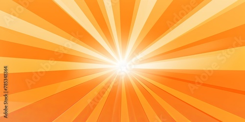 Orange abstract rays background vector presentation design template with light grey gradient sun burst shape pattern