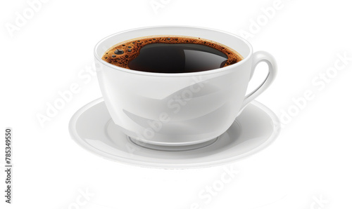 Cup of delicious coffee cut out isolated on white