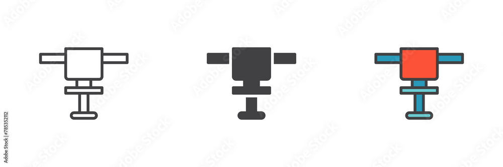Fire sprinkler extinguisher different style icon set Fire sprinkler extinguisher different style icon set
