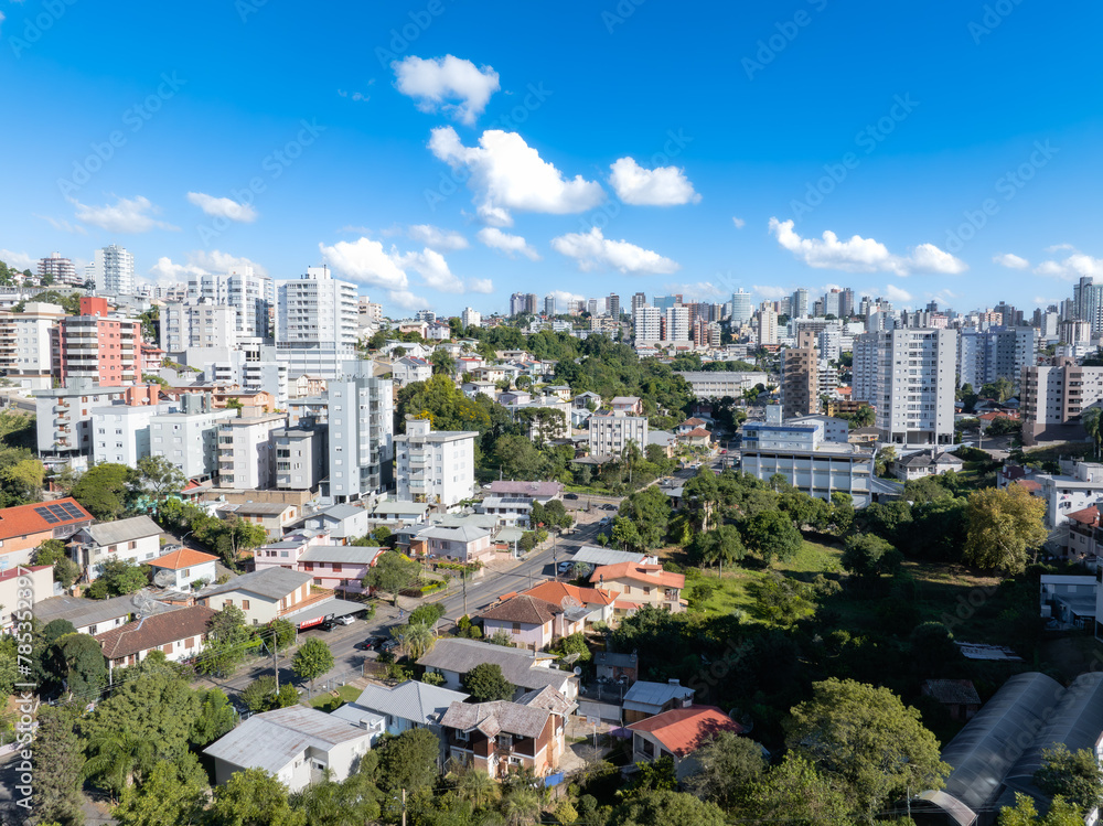 Imagem aérea de Bento Gonçalves RS também conhecida como Cruzinha e Colônia Dona Isabel.