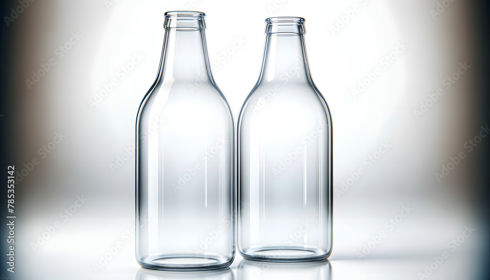 Empty Transparent Glass Bottles on Reflective Surface
Empty Transparent Glass Bottles on Reflective Surface