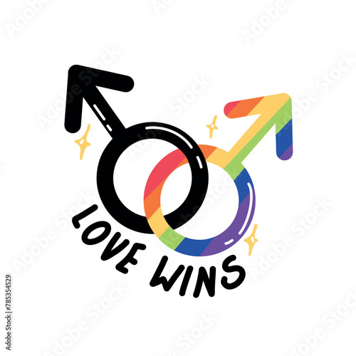 Symbole de l'homosexualité homme, drapeau gay