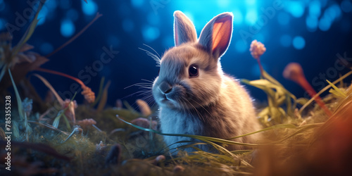 A cute baby rabbit - Un petit lapin photo