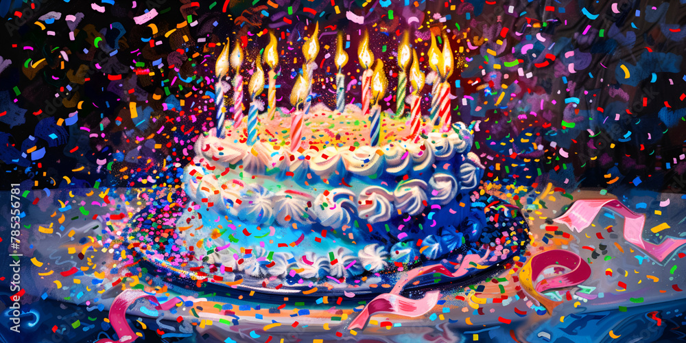 Naklejka premium Birthday Cake