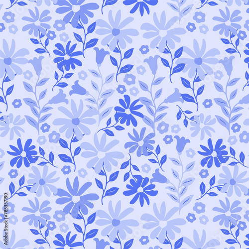 Pattern flower floral spring blossom illustration vector fabric textile design leaf leaves